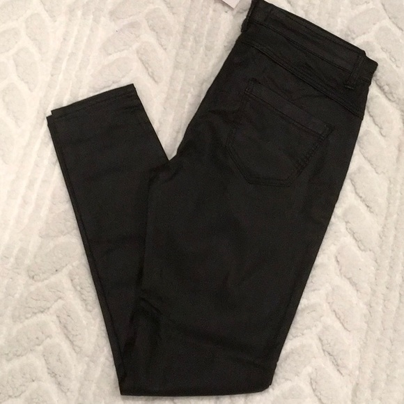 Leather Look 3 Zip Jeans - Picture 5 of 8